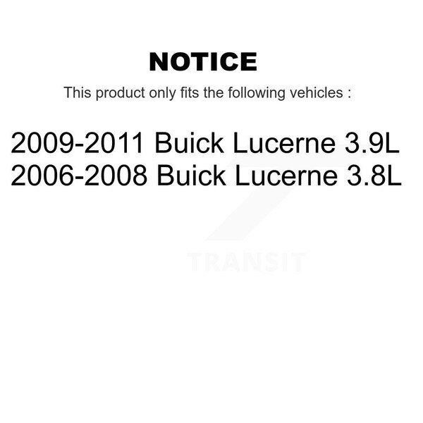 Front Rear Coated Disc Brake Rotors And Semi-Metallic Pads Kit For Buick Lucerne